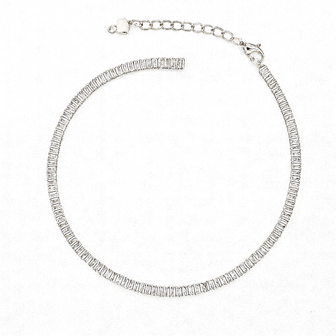 Luxury Silver Diamond Tennis Bracelet for Women | Elegant Sparkling Design