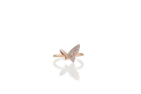 🦋 Butterfly Bliss Rose Gold Ring