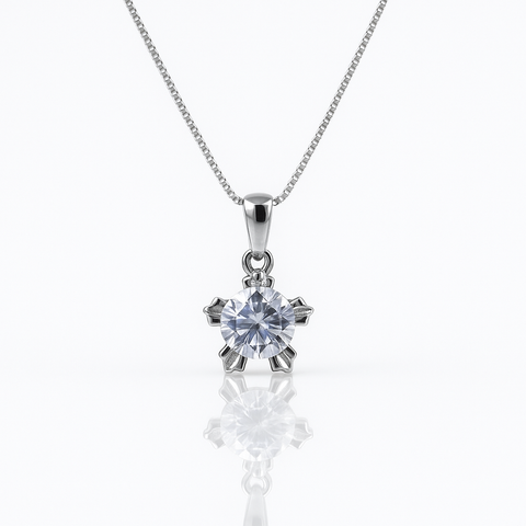 ✨ Sparkling Solitaire Pendant Necklace 💎 | Elegant 925 Silver Shine