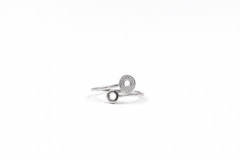 💫 Orbit Shine Silver Open Ring