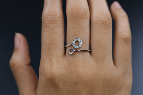 💫 Orbit Shine Silver Open Ring