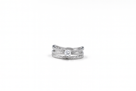 💍 Triple Elegance Silver Ring