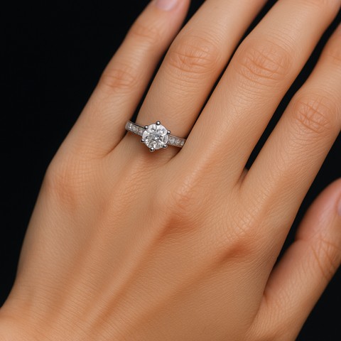 💎 Timeless Radiance Silver Solitaire Ring