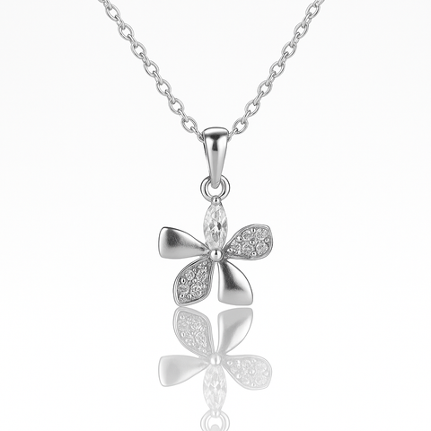 ✨ Blooming Grace Flower Pendant 🌸 | 925 Silver Elegant Necklace