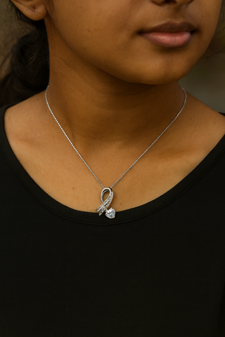 ✨ Elegant Silver Infinity Diamond Pendant with Chain 💫