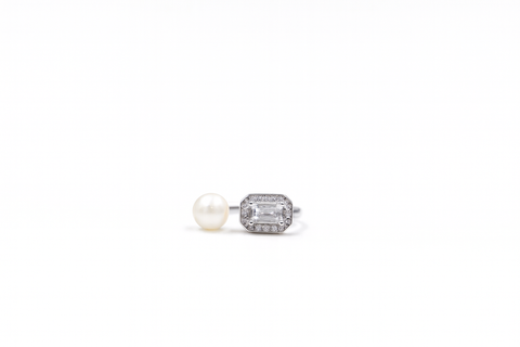 💫 Pearl Luxe Silver Ring