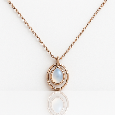 ✨ Moon Glow Pendant with Chain 💖