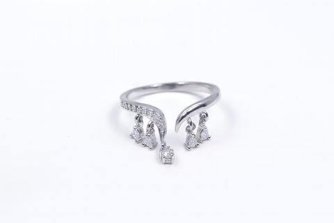 💍 Silver Drop Charm Ring