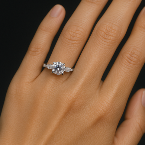 💎 Eternal Spark Silver Trinity Ring