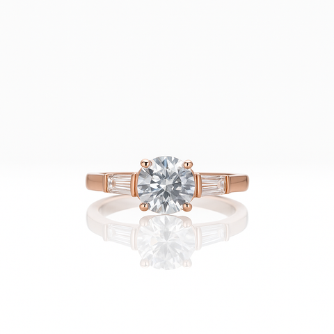 💍 Graceful Radiance Rose Gold Solitaire Ring