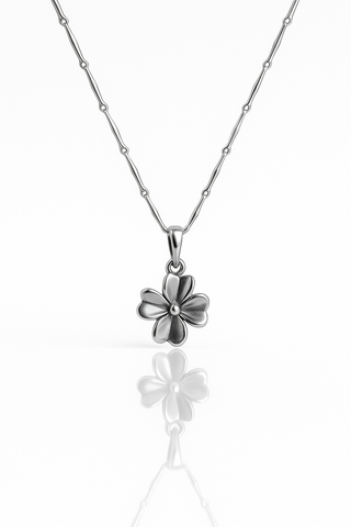 ✨ Elegant 925 Silver Flower Pendant Necklace 🌸 | Minimal & Timeless Design