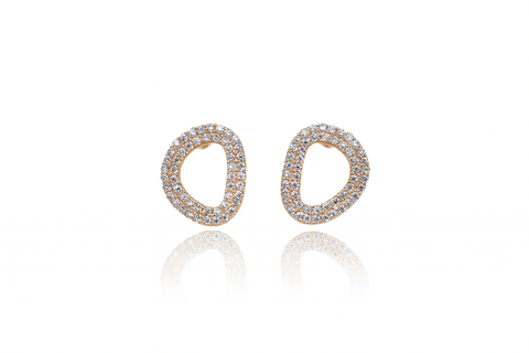 💫 Twisted Spark Diamond Stud Earrings